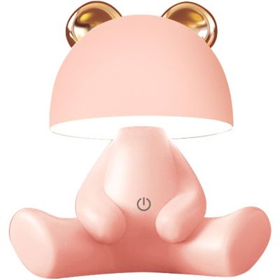 Zuma Line Bear lampka nocna dziecięca 1x3 W różowa KDR-6303-PK