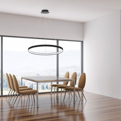 Zuma Line Circle lampa wisząca 1x50 W czarna LA0721/1-BK