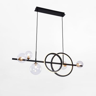 Zuma Line Taremi lampa wisząca 5x15 W 1x3,5 W czarna-złota MD2448-7B-3BGD