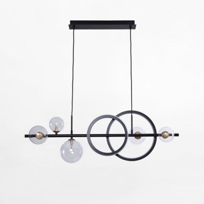 Zuma Line Taremi lampa wisząca 5x15 W 1x3,5 W czarna-złota MD2448-7B-3BGD