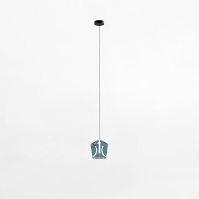 Zuma Line Colore lampa wisząca 1x6 W czarna-przezroczysta-niebieska MD3350-1BL/B