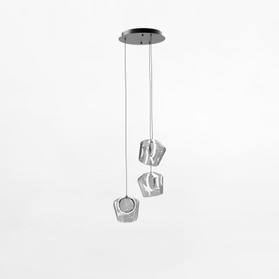 Zuma Line Colore lampa wisząca 3x6 W czarna-przezroczysta MD3350A-3BL/C