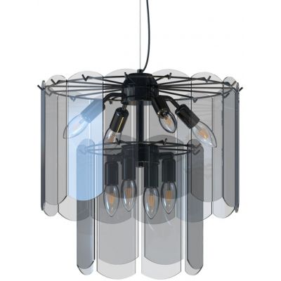 Zuma Line Nira lampa wisząca 8x40 W czarna-przydymiona MD3523-8M-EBCN