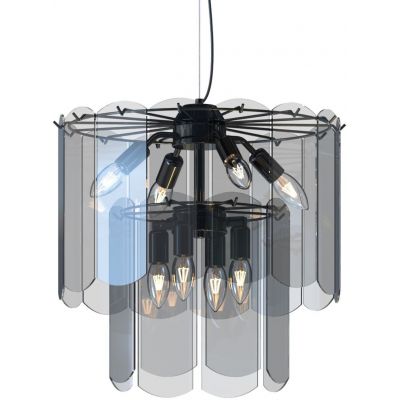 Zuma Line Nira lampa wisząca 8x40 W czarna-przydymiona MD3523-8M-EBCN