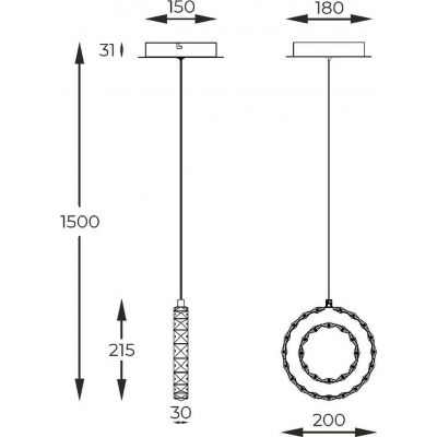 Zuma Line Girona lampa wisząca 1x10 W stal MD3713-1-3CT