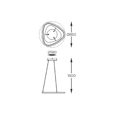 Zuma Line Getafe lampa wisząca 1x57 W czarna MD3888-1L-3BCT