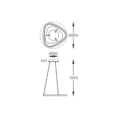 Zuma Line Getafe lampa wisząca 1x34 W czarna MD3888-1S-3BCT