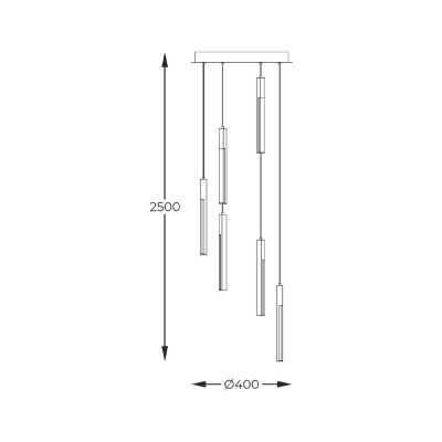 Zuma Line Eliot lampa wisząca 1x25 W czarna-drewno MD4768-6-3BMT