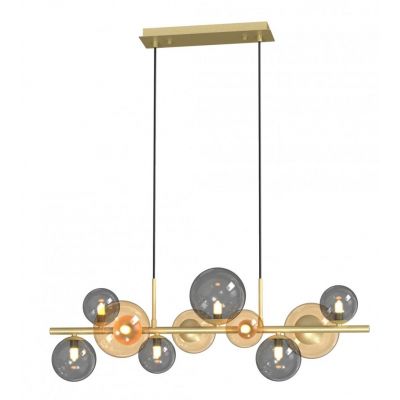 Zuma Line Villa lapma wisząca 10x3,5W złoty/szary/bursztynowy MD5918-10-EGN