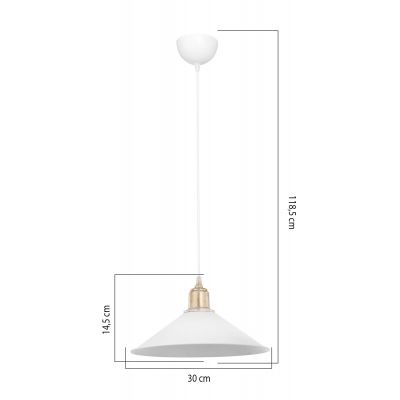 Zuma Line Maya lampa wisząca 1x20 W biała MDL.4157