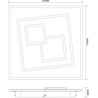 Zuma Line Dunk plafon 1x40 W biały-czarny MS-3041S