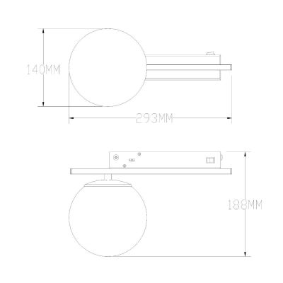 Zuma Line Nebula kinkiet 1x10 W biały-nikiel MS223311-SN
