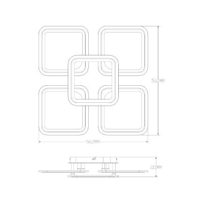 Zuma Line Stellar lampa podsufitowa 1x55 W biała-chrom MS232150R-WH