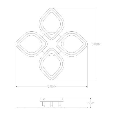 Zuma Line Illumia lampa podsufitowa 1x30 W biała-czarna MS236040R-BK