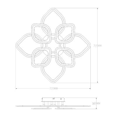 Zuma Line Illumia lampa podsufitowa 1x75 W biała-czarna MS236180R-BK