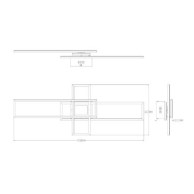 Zuma Line Lumenz lampa podsufitowa 1x55 W czarna-złota MS243