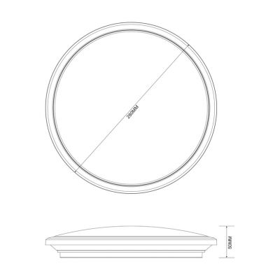 Zuma Line Moren plafon 1x22 W biały-chrom MS70224V-CH
