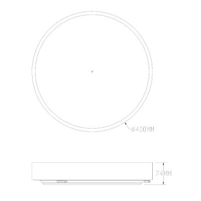 Zuma Line Nadi plafon 1x36 W antyczny brąz MS724-R400-AB