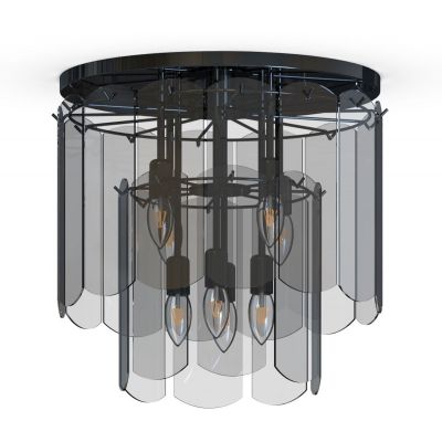 Zuma Line Nira lampa podsufitowa 8x40 W czarna-przydymiona MX3523-8M-EBCN