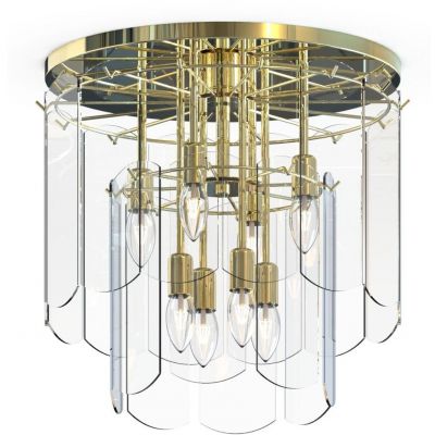 Zuma Line Nira lampa podsufitowa 8x40 W przezroczysta-złota MX3523-8M-EGN