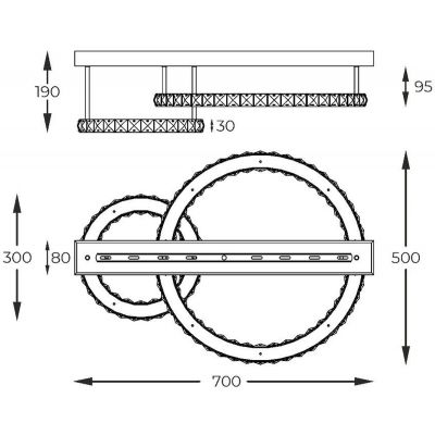 Zuma Line Girona lampa podsufitowa 1x36 W przezroczysta MX3713-2-3GT