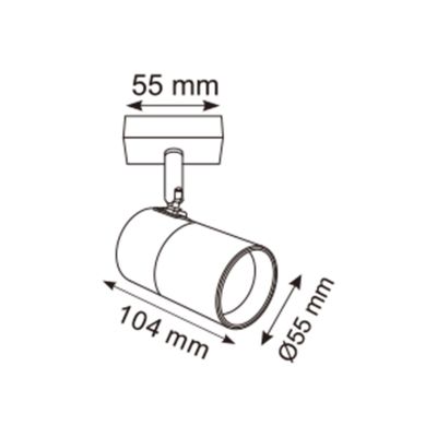 Zuma Line Fori lampa podsufitowa 1x50 W czarna-złota OB-2204BD-1-BK