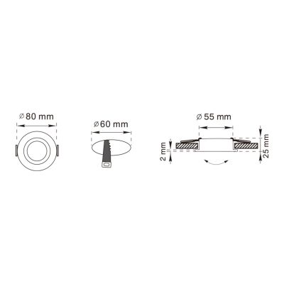 Zuma Line Finn lampa do zabudowy 1x50 W złota OB2211CL01-GLD