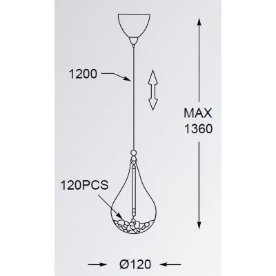 Zuma Line Perle lampa wisząca 1x1,5W chrom/szkło przezroczyste P0226-01A-F4RK