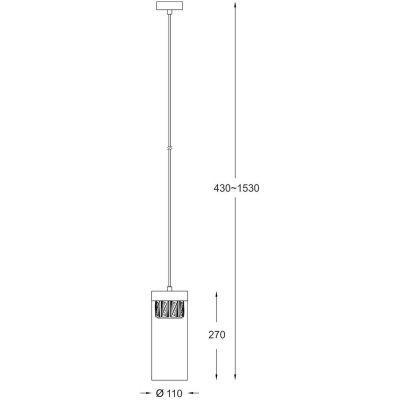 Zuma Line Gem lampa wisząca 1x28W chrom P0389-01D-F4AC