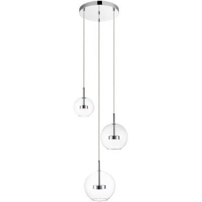 Zuma Line Enceladus lampa wisząca 3x5 W chrom-przezroczysta P0428-03L-F4AC