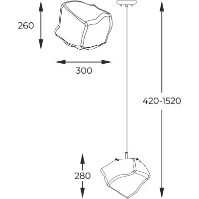 Zuma Line Rock lampa wisząca 1x40 W przezroczysta-złota P0488-01B-U8AC