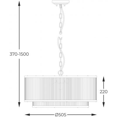 Zuma Line Sergio lampa wisząca 6x60 W czarna P0528-06H-P7AC