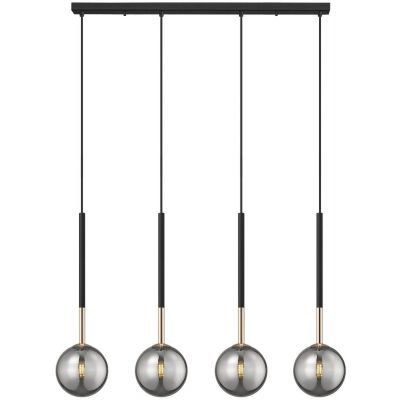 Zuma Line Arcturus lampa wisząca 4x4 W czarna-złota P0574-04D-SDFZ