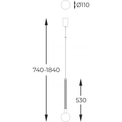 Zuma Line Mida lampa wisząca 1x6 W złota P0583-01A-2GHF