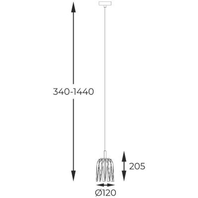 Zuma Line Tazza lampa wisząca 1x40 W przezroczysta-złota P0590-01A-V7AC