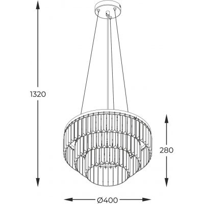 Zuma Line Tifanny lampa wisząca 4x40 W przezroczysta P17127-4-1GD