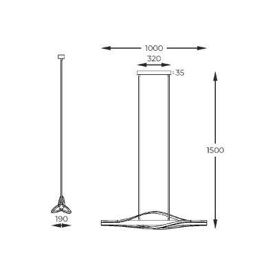 Zuma Line Baez lampa wisząca 1x30 W czarna P230857003