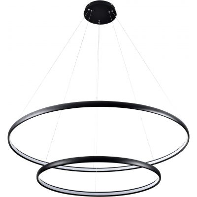Zuma Line Carlo lampa wisząca 2x65W LED czarny mat PL210503-800+1200-BK