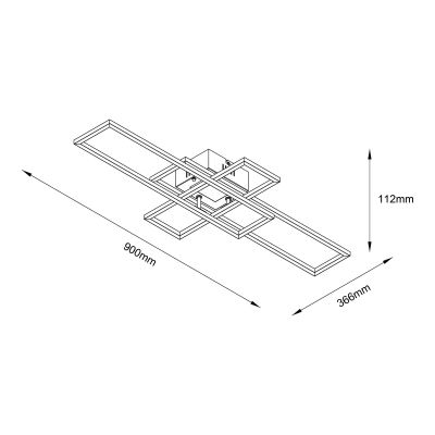 Zuma Line Lumenz lampa podsufitowa 3x55 W czarna PS-0632CC03