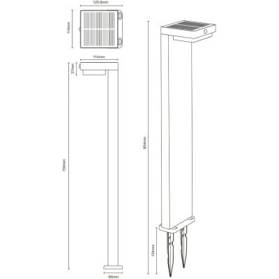 Zuma Line Grid lampa solarna stojąca 1x4,5 W czarny PT33813