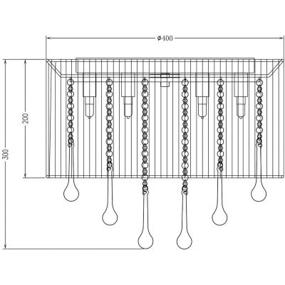 Zuma Line Verona lampa podsufitowa 8x40W chrom/biały RLX92174-8A