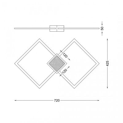 Zuma Line Hex lampa podsufitowa 1x30W LED złoty RLX96474-1B