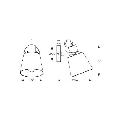 Zuma Line Badosa kinkiet 1x6 W czarny S230827401