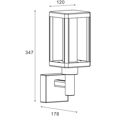 Zuma Line Urban kinkiet zewnętrzny 1x12 W czarny SJ12331