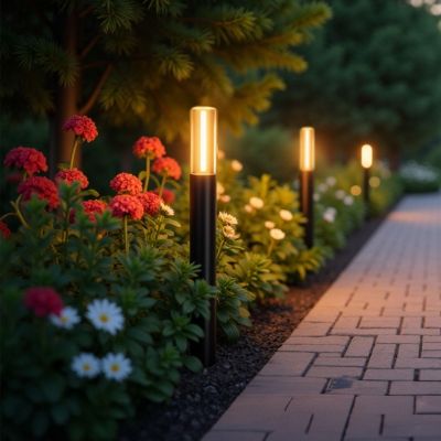 Zuma Line Wally lampa stojąca zewnętrzna 1x60 W czarna SJ17614