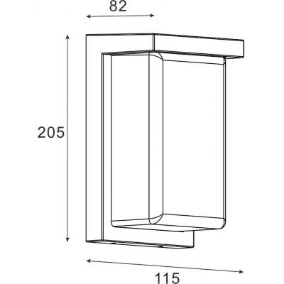 Zuma Line Alba kinkiet zewnętrzny 1x12 W czarny SJ19106-S