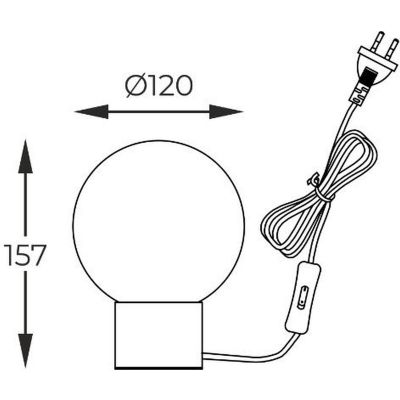 Zuma Line Arcturus lampa stołowa 1x4 W czarna T0454-01A-P7FZ