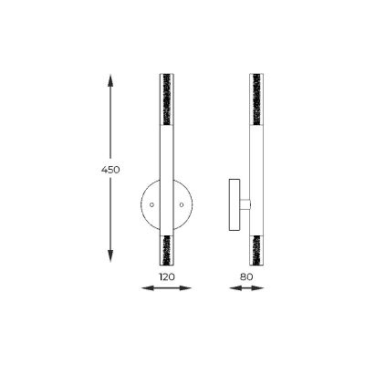 Zuma Line One kinkiet 2x5 W złoty W0461-02E-F7F7