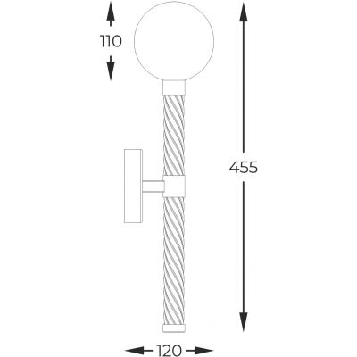 Zuma Line Mida kinkiet 1x6 W mosiądz W0583-01A-2GHF