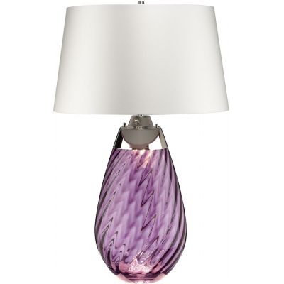 Elstead Lighting Lena lampa stołowa 1x60 W 1x7 W fioletowa-satyna LENA-TL-L-PLUM-OWSS